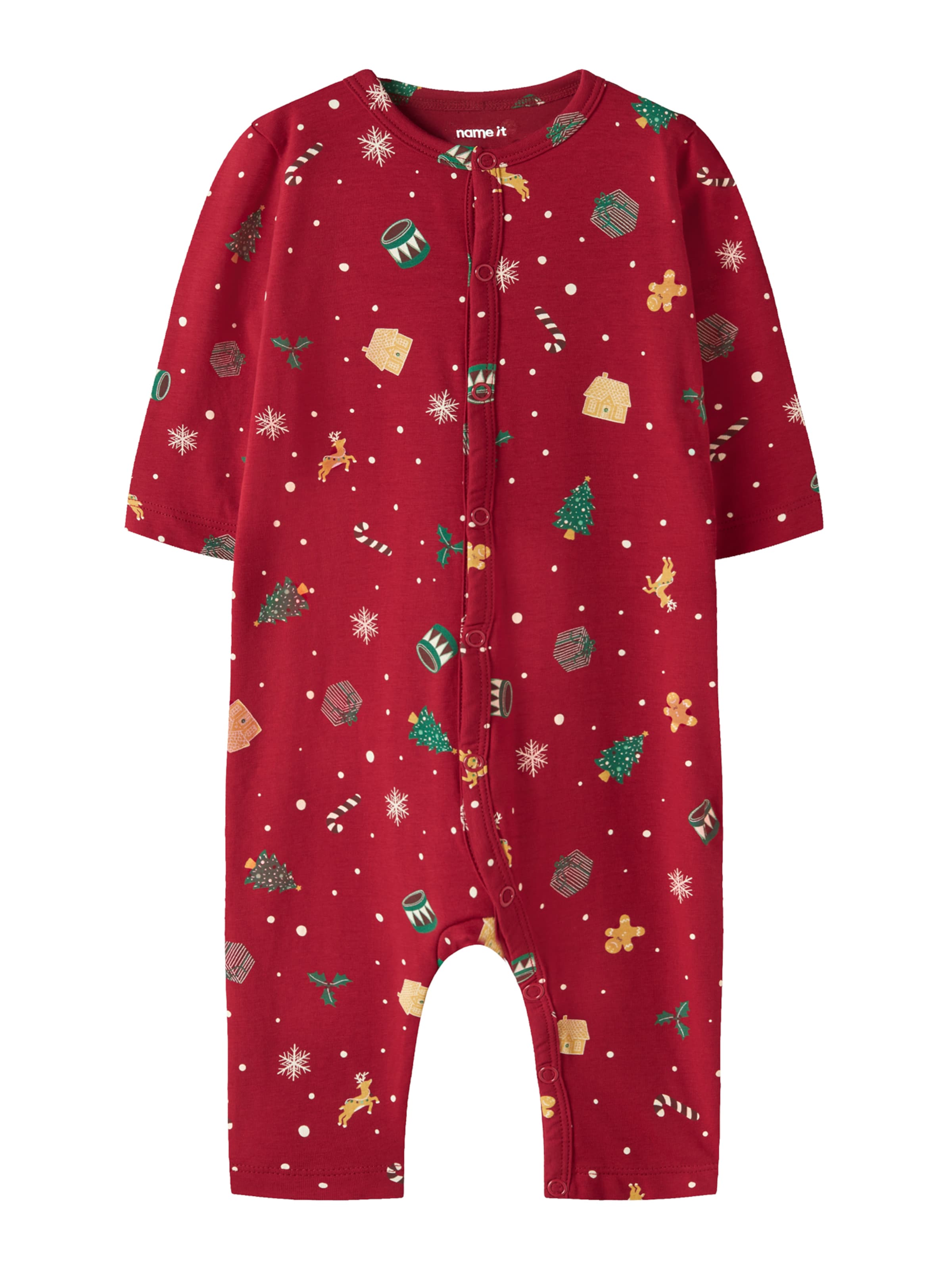NAME IT Yöpuku 'NBNVISMAS' värissä punainen: etupuoli