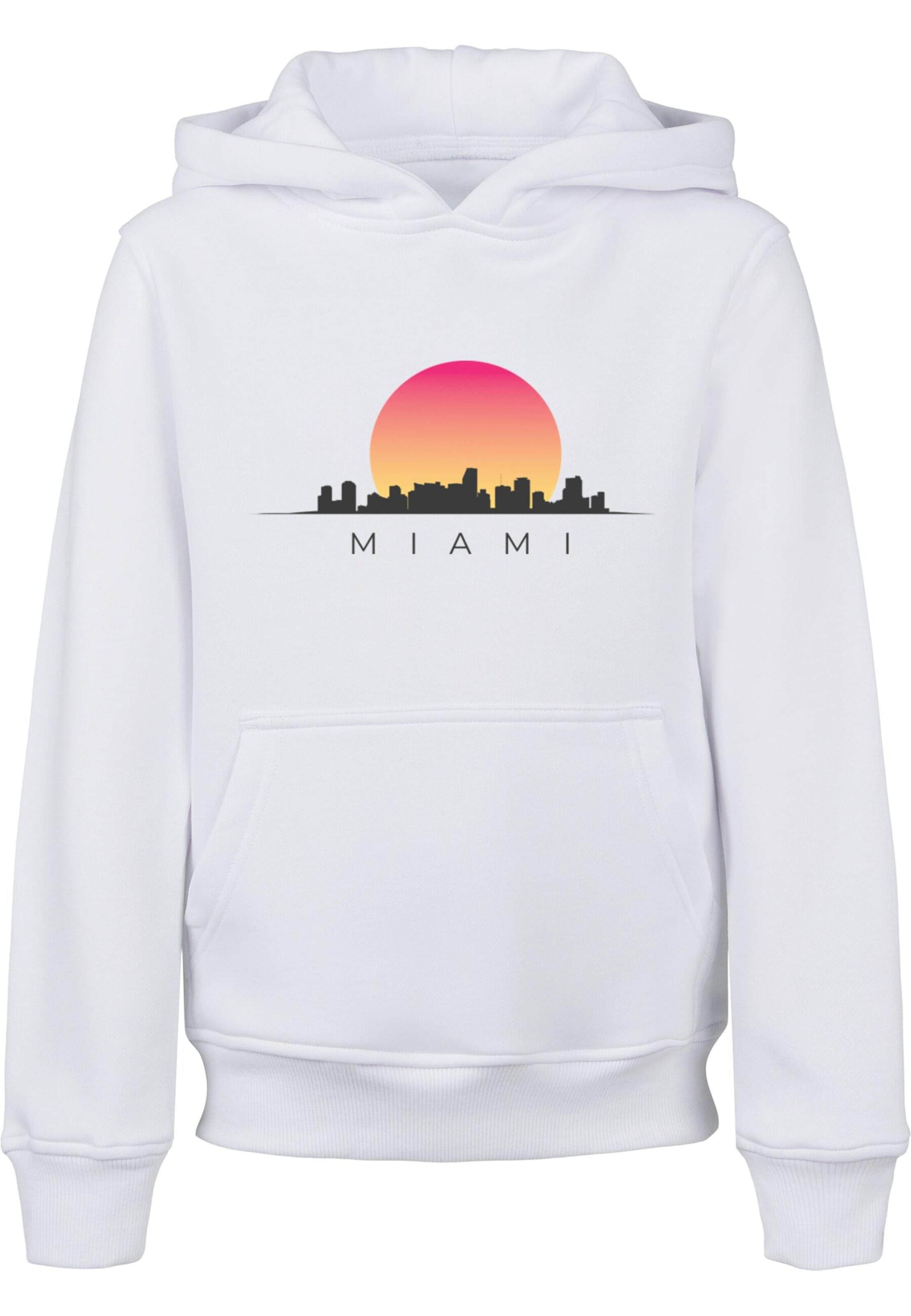Merchcode Sweatshirt 'Miami' in White: front