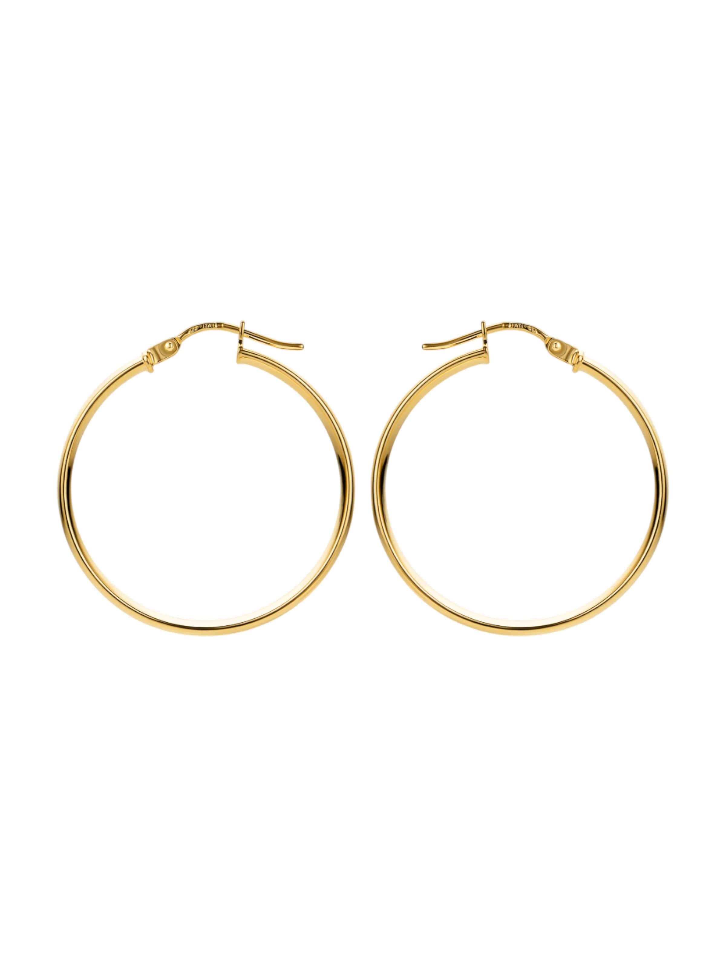 Vanlere - Pendientes 'Creolen aus 375 Gelbgold' en oro