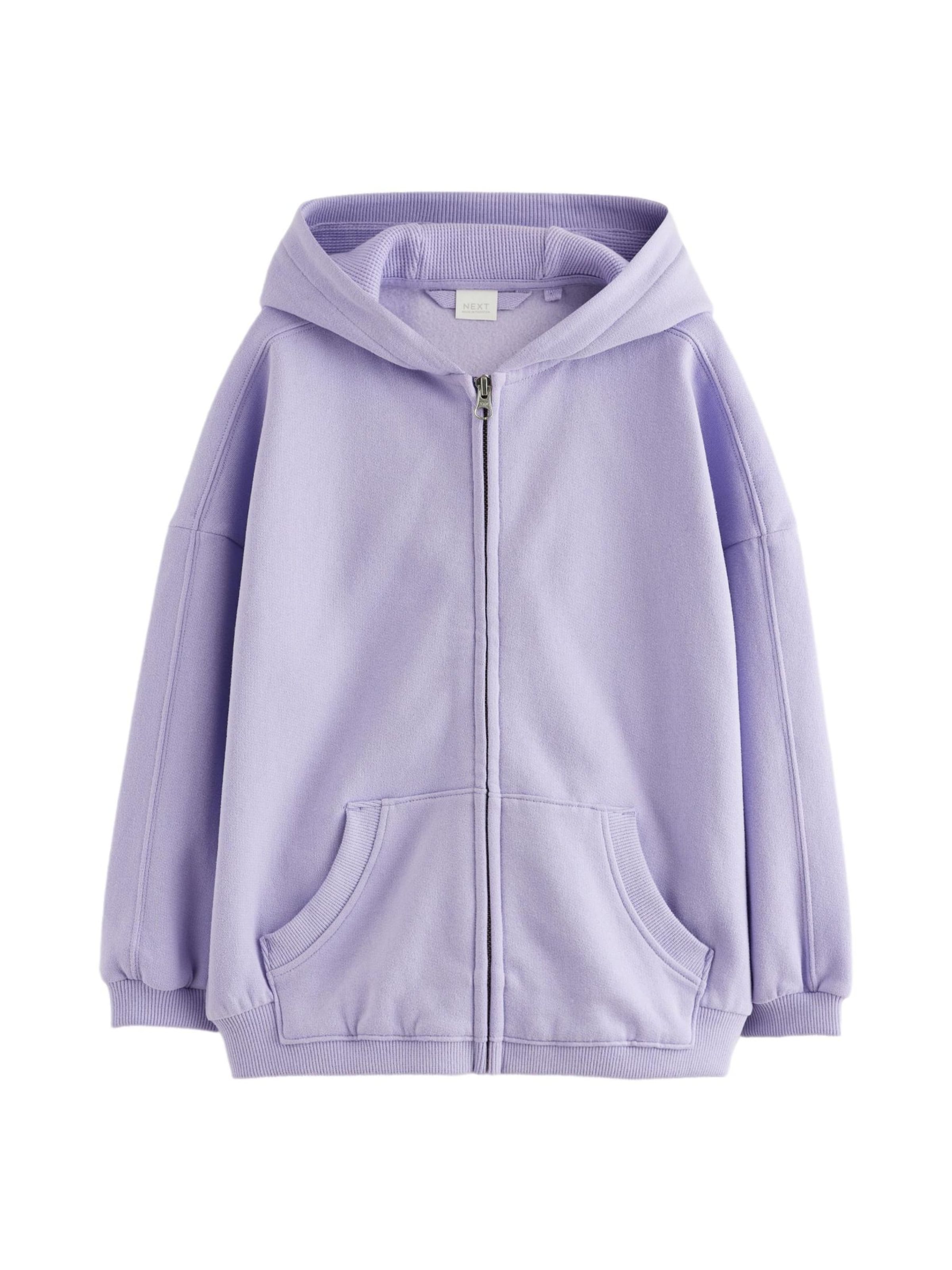 Next Sweatjacke in Lila: Vorderseite
