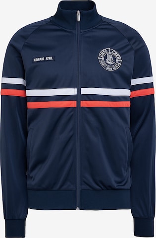 Unfair Athletics Performance Jacket in Blue: front