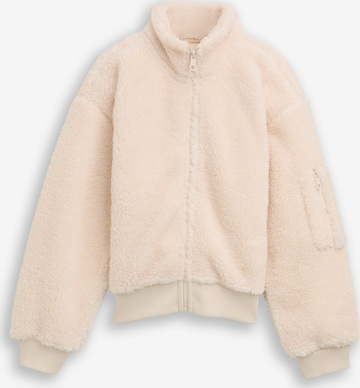 TOM TAILOR Fleecejacke in Beige: Vorderseite