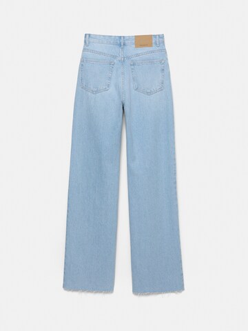 Pull&Bear Wide leg Jeans in Blauw