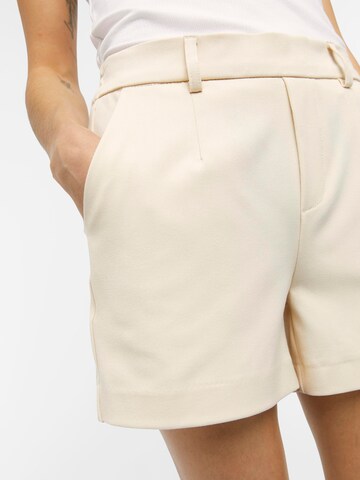 OBJECT Regular Trousers 'Lisa' in Beige