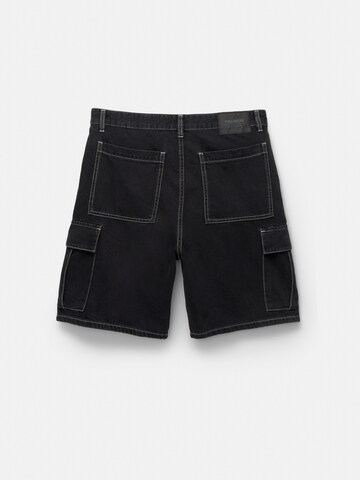 Pull&Bear Loosefit Cargojeans i svart
