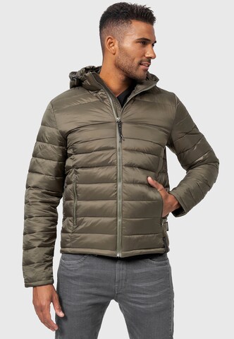 INDICODE JEANS Winterjas 'Hampshire' in Groen: voorkant