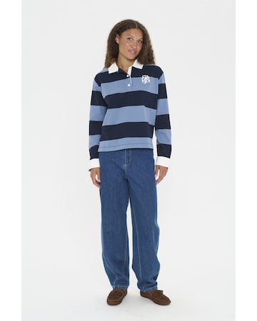 SAINT TROPEZ - Sudadera con cremallera 'Meg' en azul