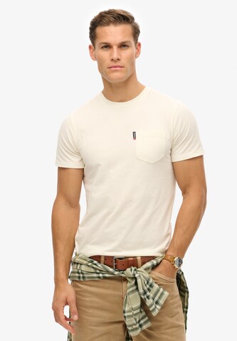 Superdry Shirt 'Essential' in Beige: voorkant