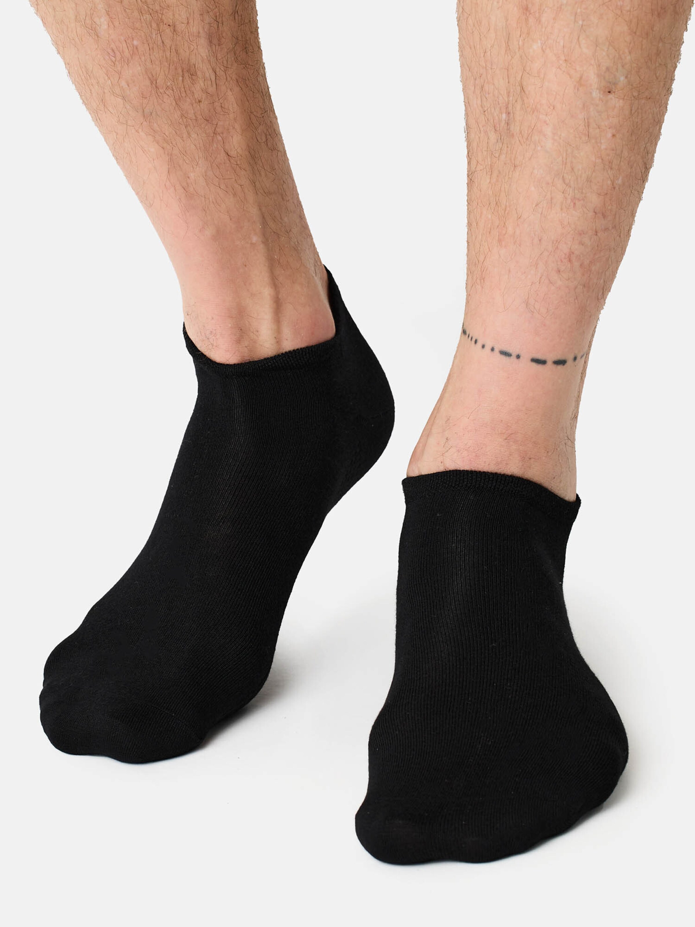 Nur Die Ankle socks ' Bambus ' in Black: front