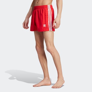 ADIDAS ORIGINALS Swimming shorts 'Adicolor 3-Stripes' in Red