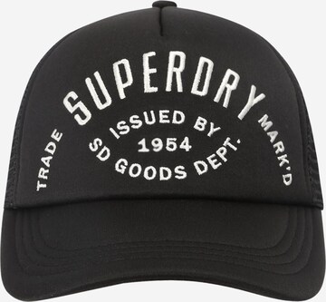 Superdry Cap in Black: front