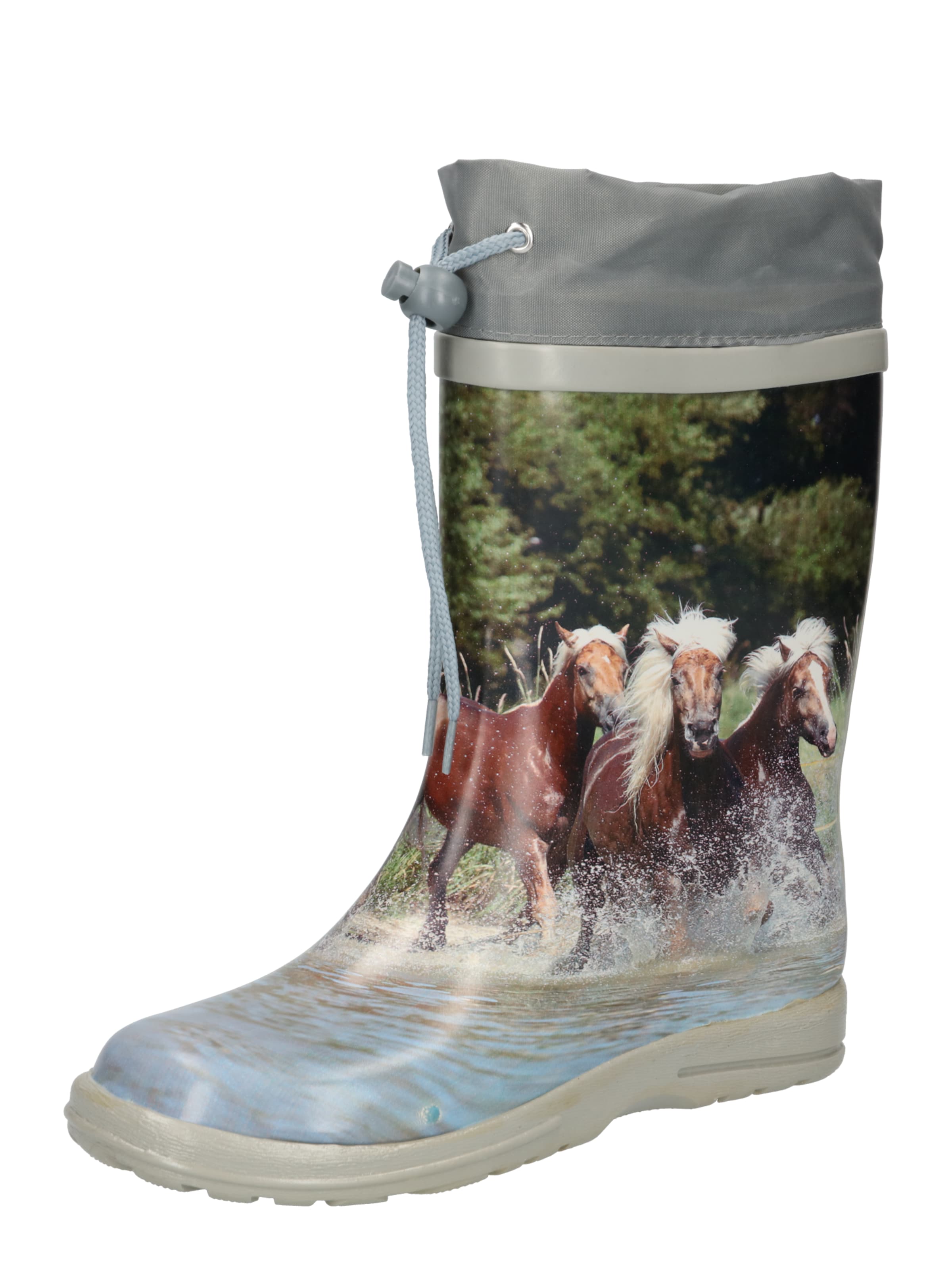 Stivale di gomma 'Pferde' di BECK in grigio: frontale