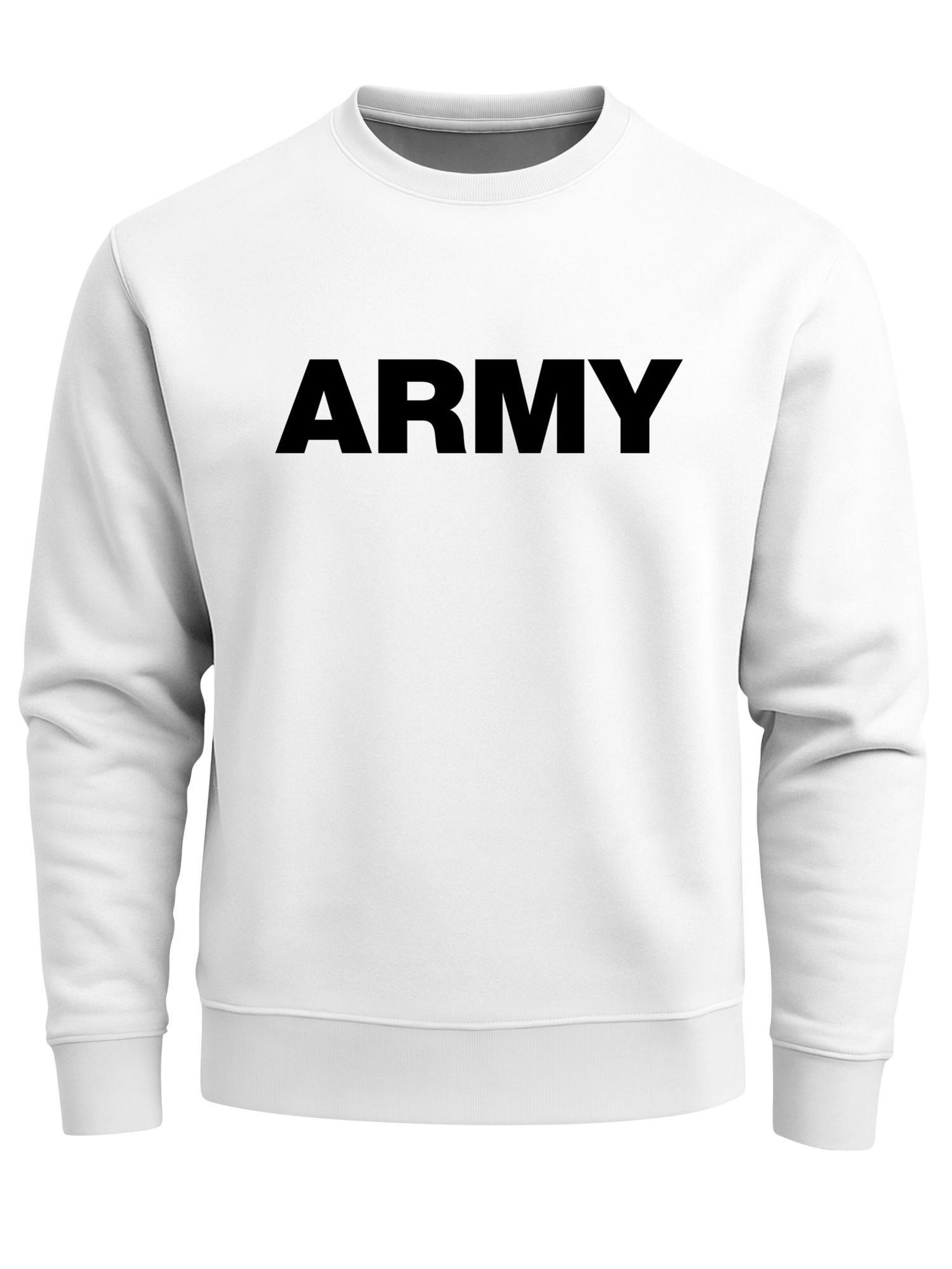 Neverless Sweatshirt 'Army' in White: front
