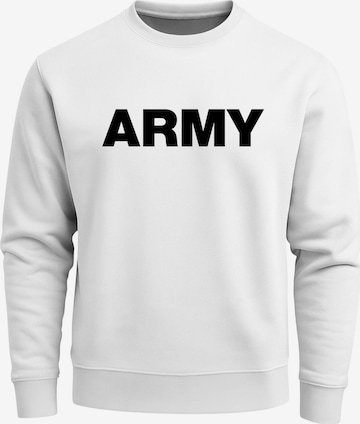 Neverless Sweatshirt 'Army' in White: front
