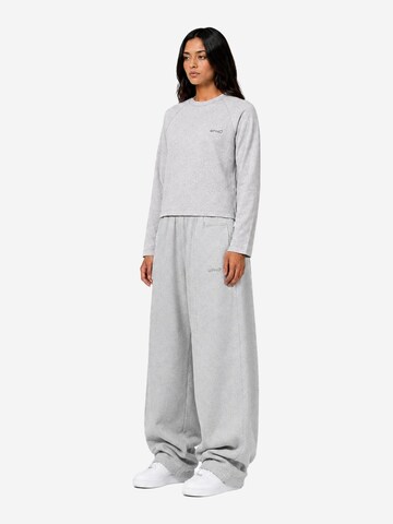 4thD Sweatshirt 'Longsleeve- Grey Melange' in Grijs