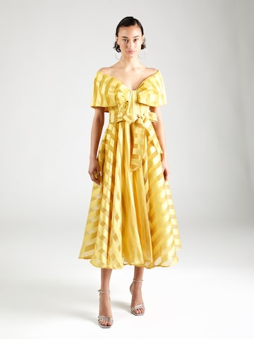 Robe de cocktail 'Bardot' Coast en jaune : devant