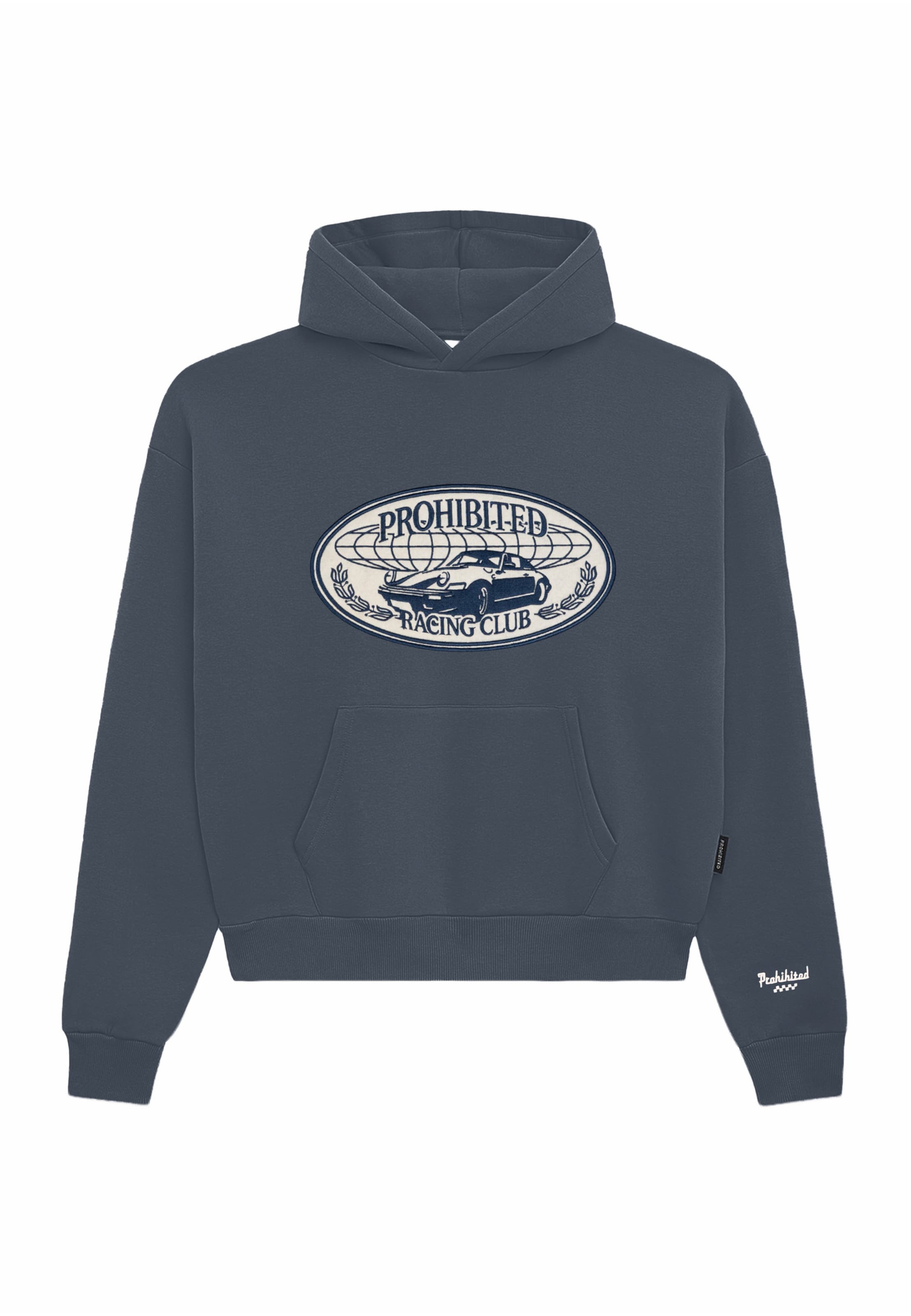 Sweat-shirt 'Racecore' Prohibited en bleu : devant