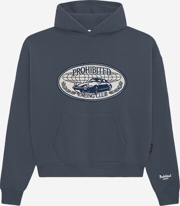 Sweat-shirt 'Racecore' Prohibited en bleu : devant