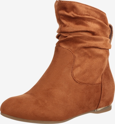 Elara Stiefelette in cognac, Produktansicht