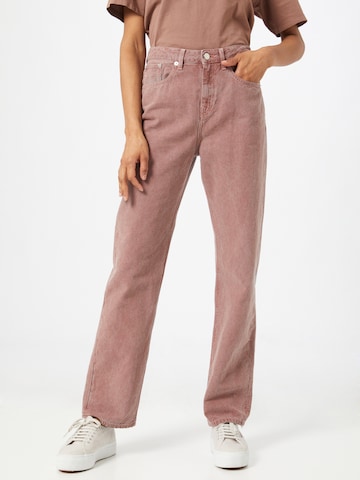 Wide leg Jeans 'Relax Rose' de la MUD Jeans pe maro: față