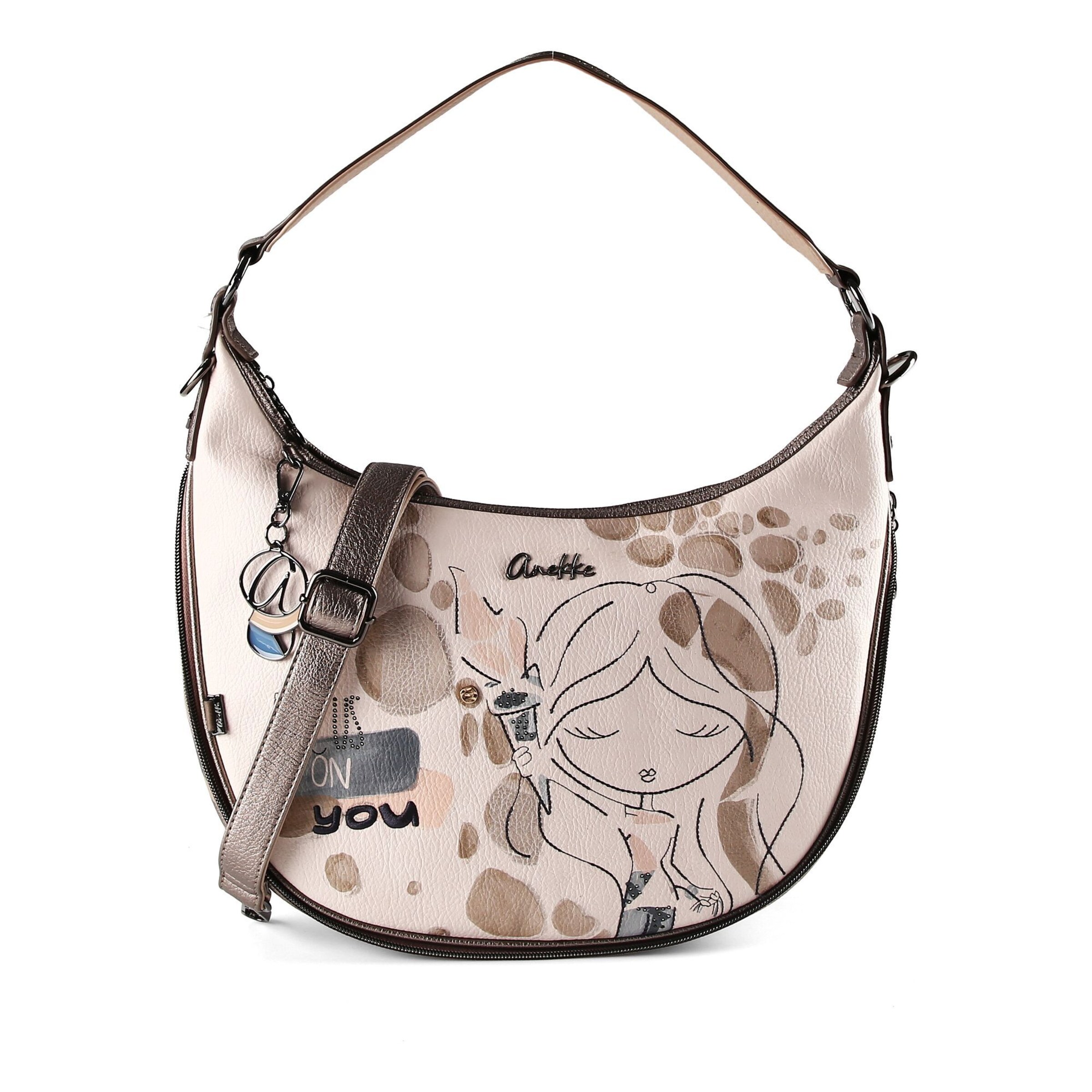 Anekke Schultertasche 'Olympia' in Beige: Vorderseite