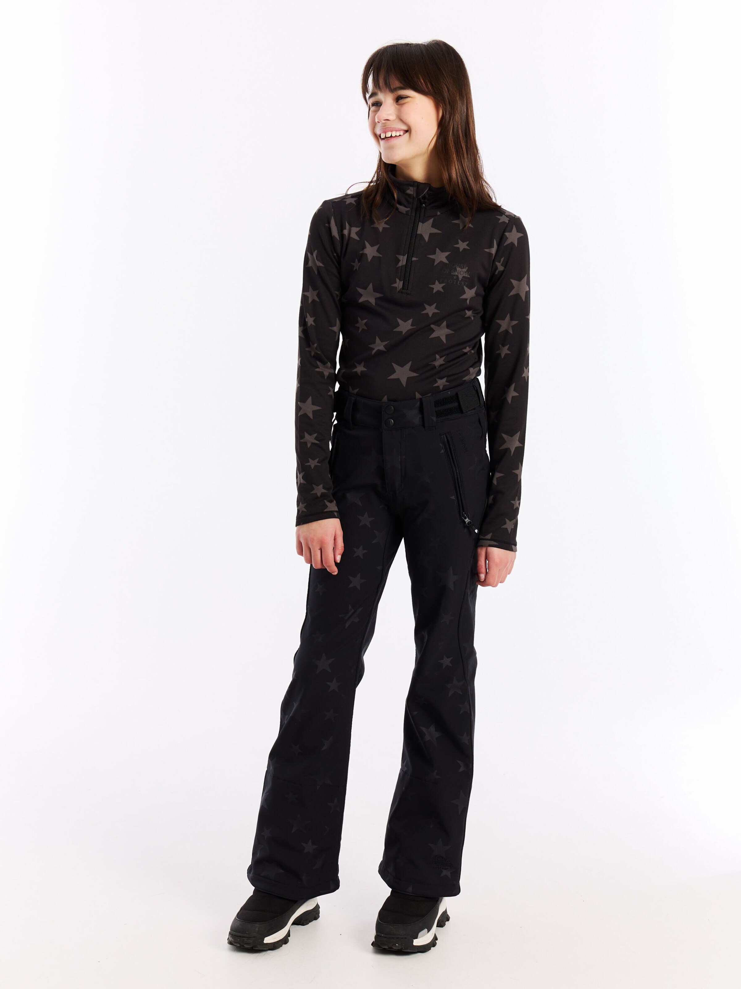 PROTEST Slim fit Sports trousers 'PRTClassys JR' in Black: front