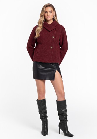 Veste en polaire faina en rouge
