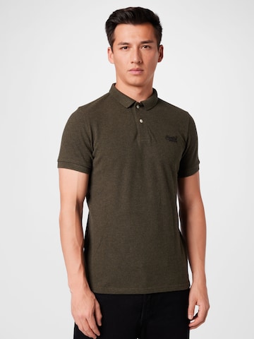 Superdry Shirt 'Classic' in Groen: voorkant