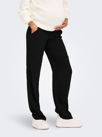 Only Maternity Wide leg Broek in Zwart: voorkant