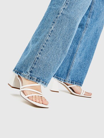 Pull&Bear Strap sandal in White