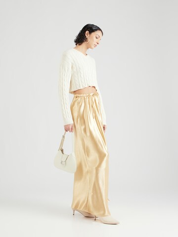 TOPSHOP Skirt in Gold