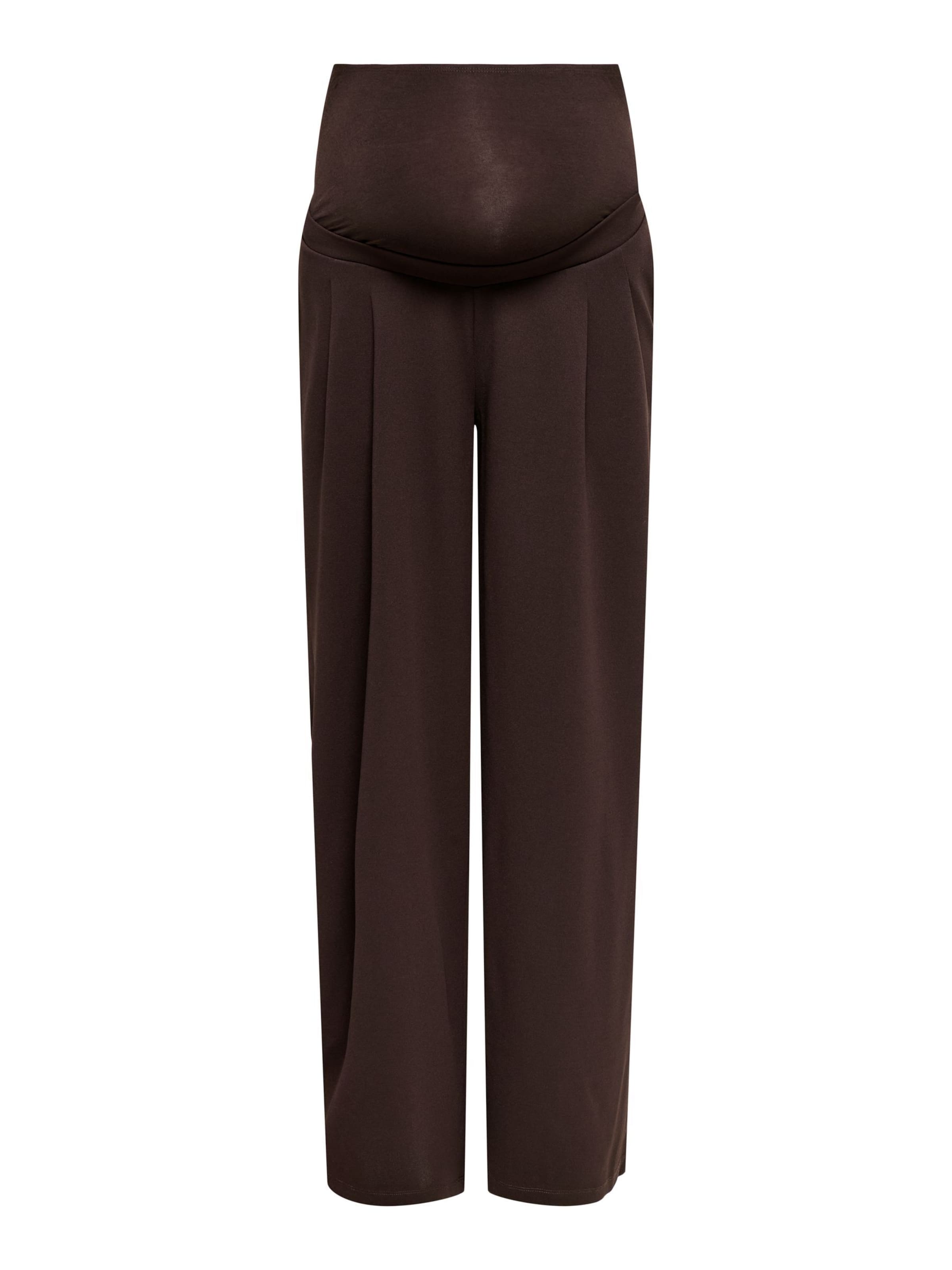 Pantalon 'OLMSANIA' Only Maternity en marron : devant