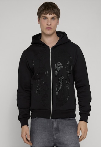 2Y Premium Void Hoodie Slim Fit Zip Hoodie ' ' in Schwarz: Vorderseite