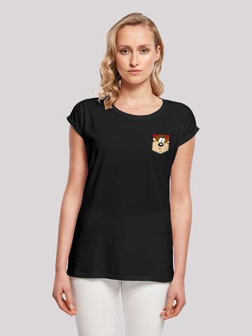 T-shirt 'Looney Tunes Tasmanian Devil Face' F4NT4STIC en noir : devant