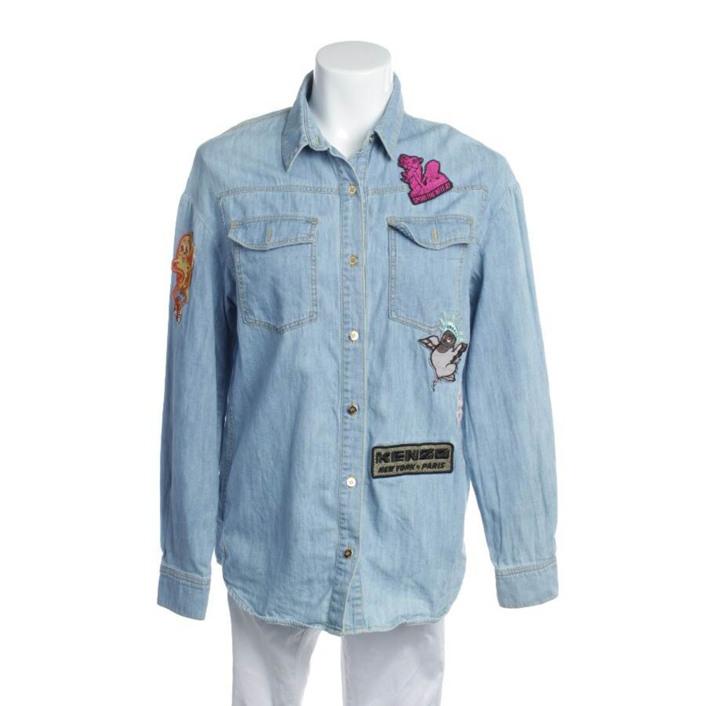 KENZO Blouse & Tunic in XS in Blue: front