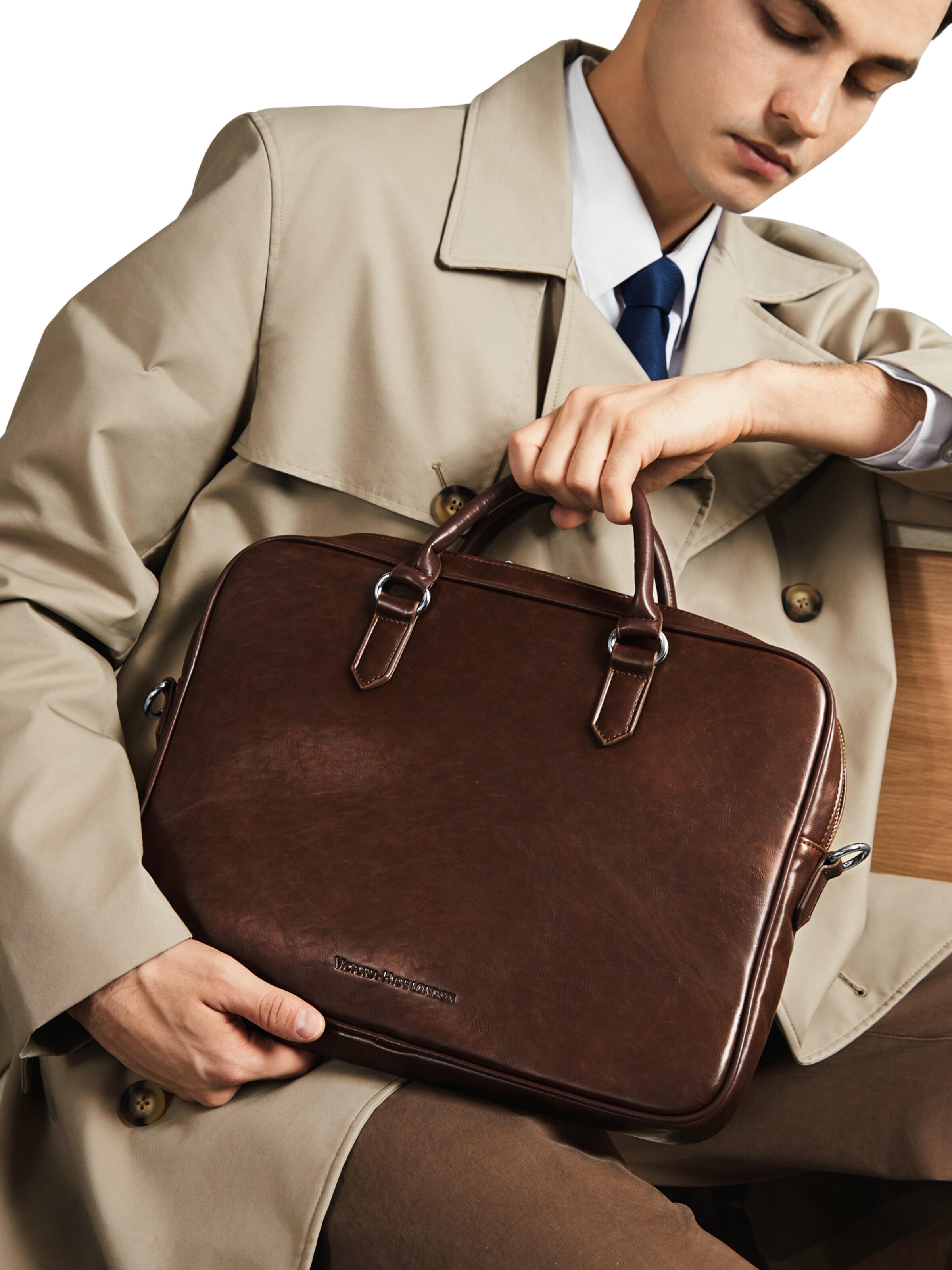 Victoria Hyde Dokumentmappe ' Daniel ' i brun: forside