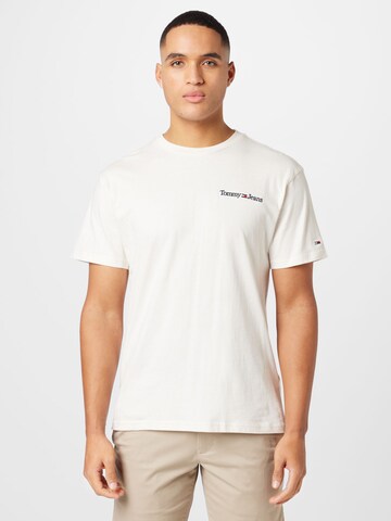 T-Shirt Tommy Jeans en blanc : devant