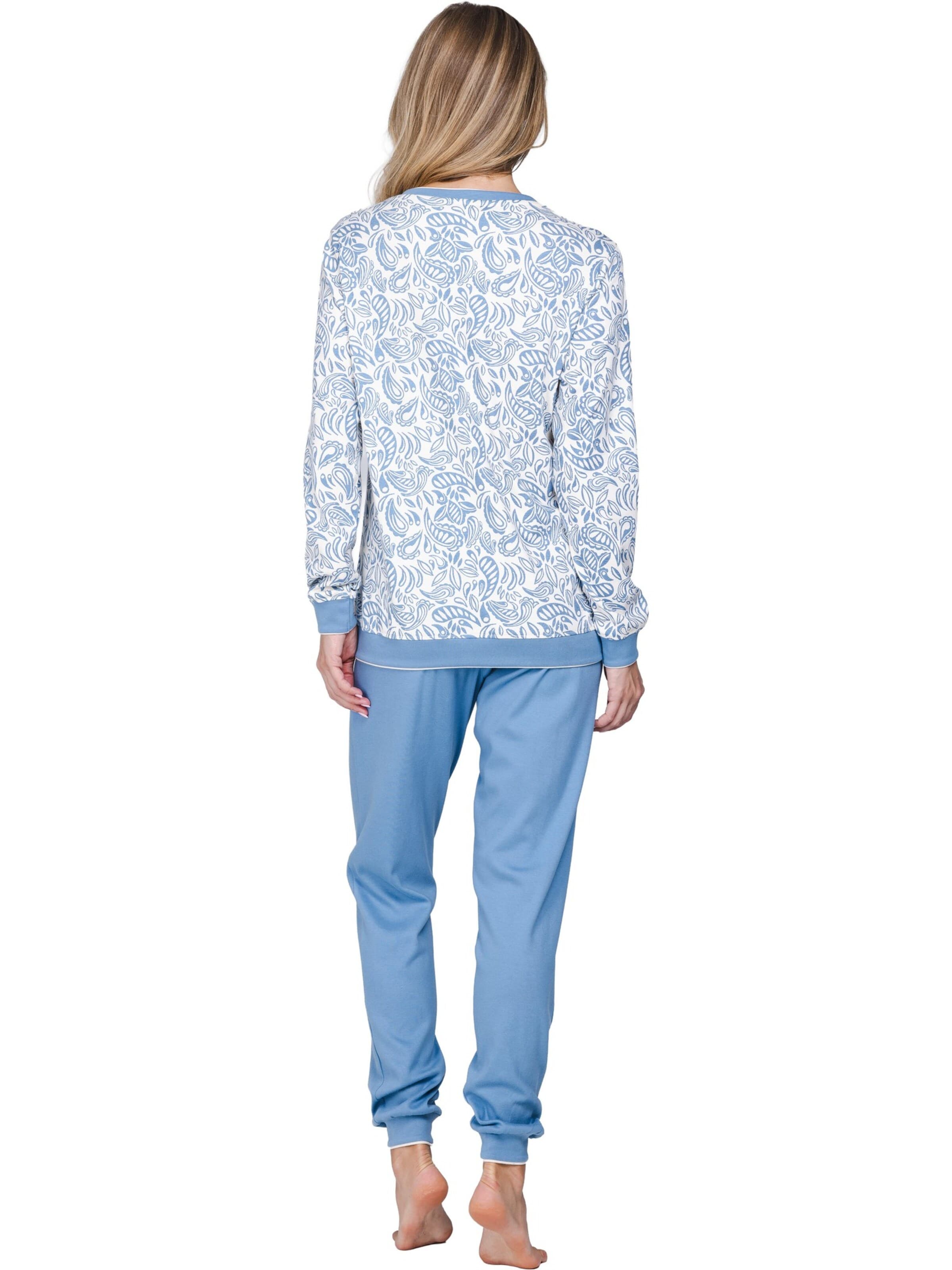 Pastunette Pyjama 'Soft Paisley' in Blauw
