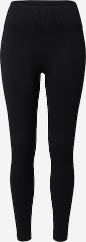 Skinny Pantalon de sport Athlecia en noir : devant
