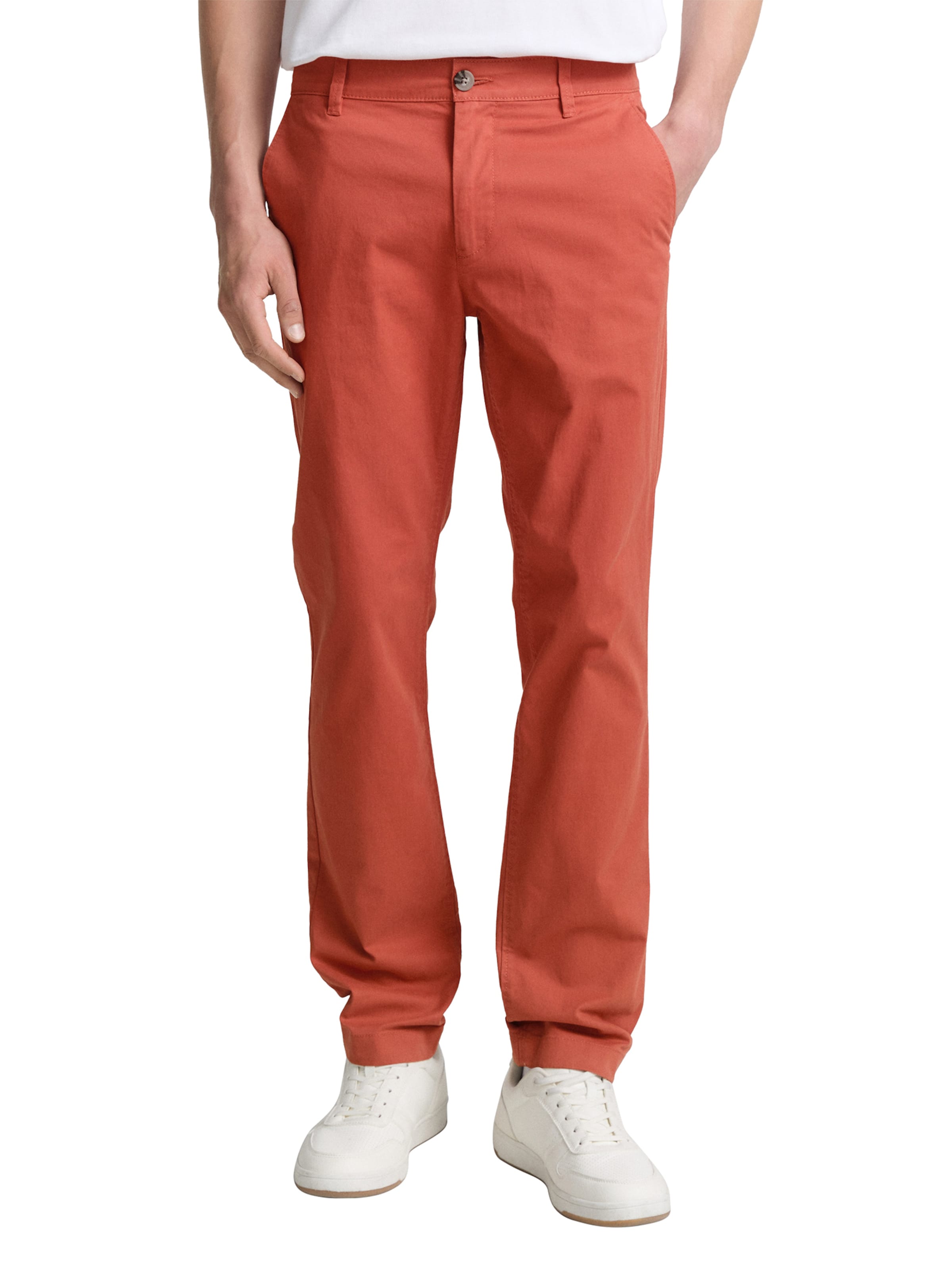 TOM TAILOR Regular Chinohose in Rot: Vorderseite