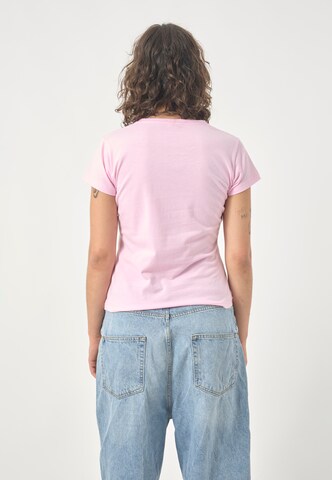 Cleptomanicx T-Shirt 'Slim Tee Ligull Slim' in Pink