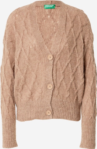 UNITED COLORS OF BENETTON Knit cardigan in Beige: front