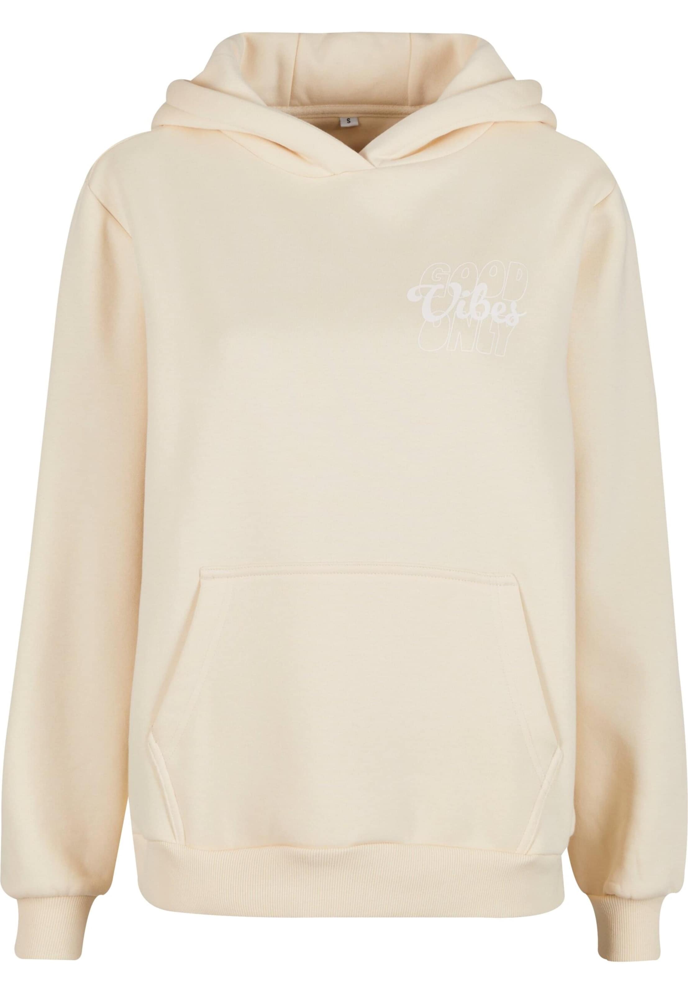 Miss Tee Суичър 'Good Vibes' в бежово: отпред
