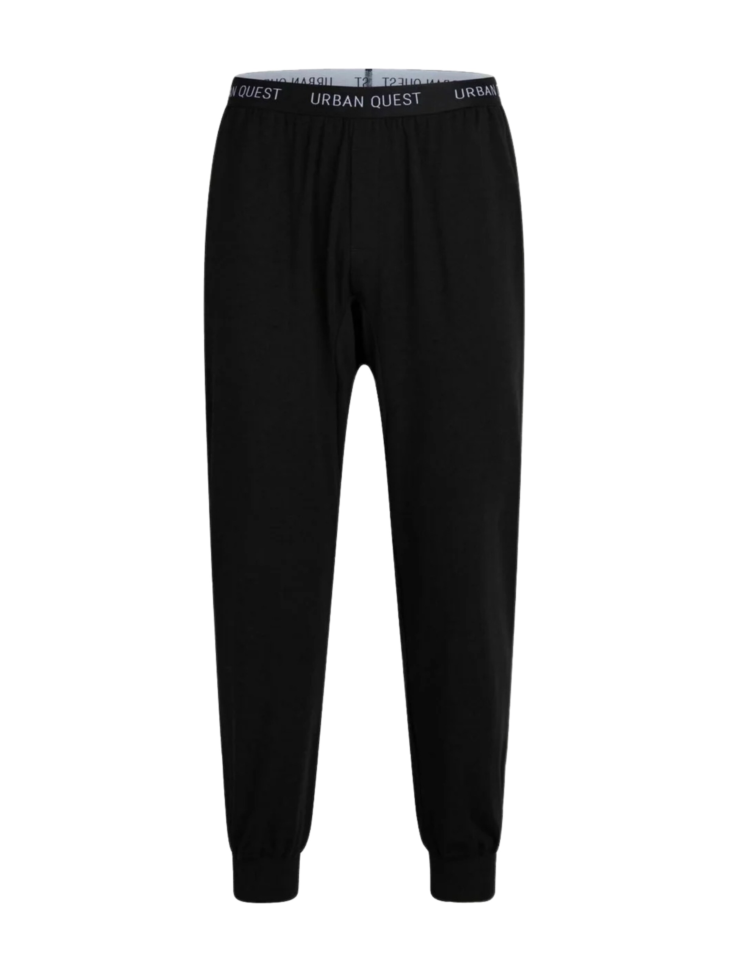 URBAN QUEST Tapered Hose 'The Bamboo' in Schwarz: Vorderseite