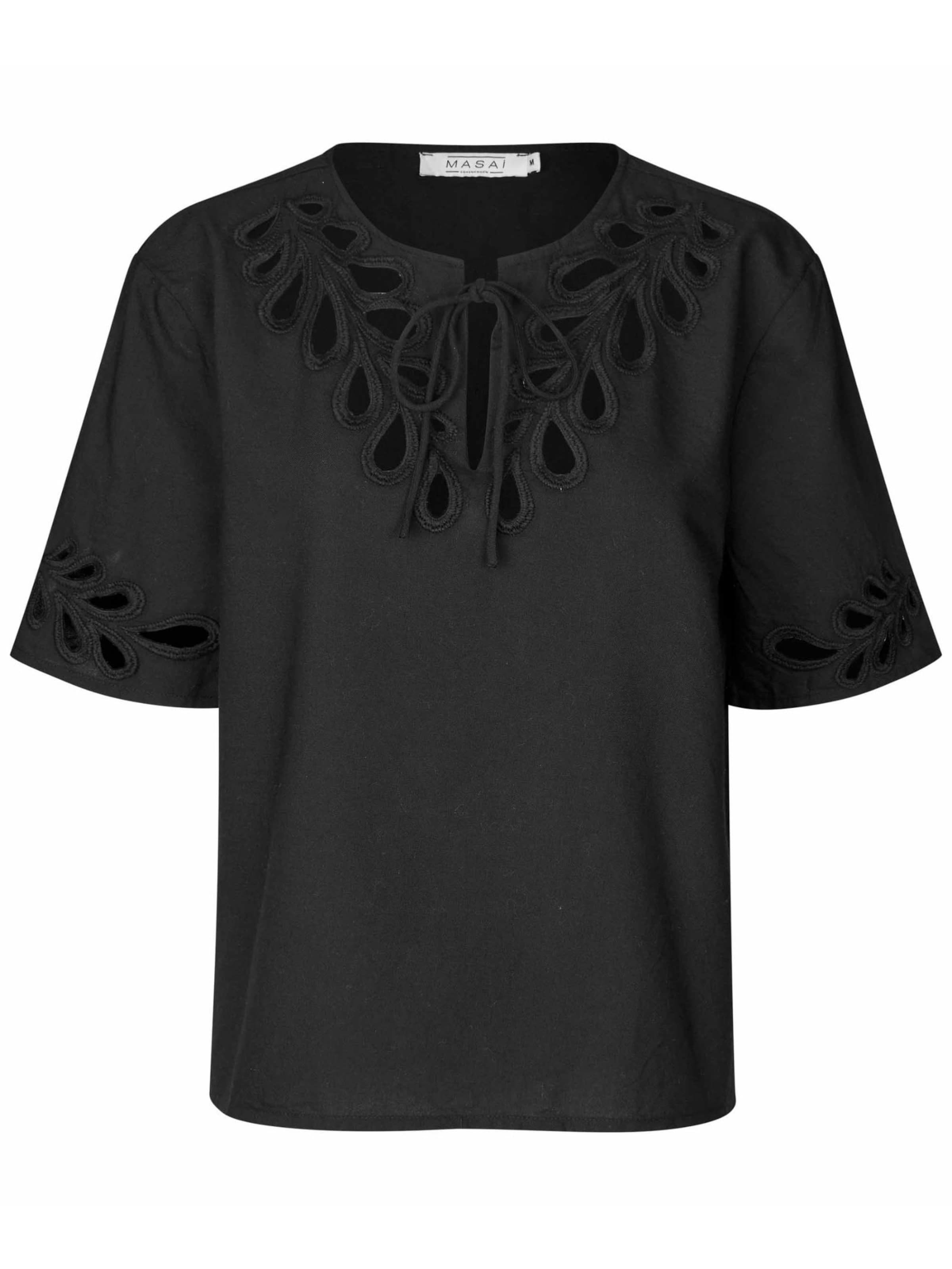Masai Blouse 'MaDyselle' in Zwart: voorkant