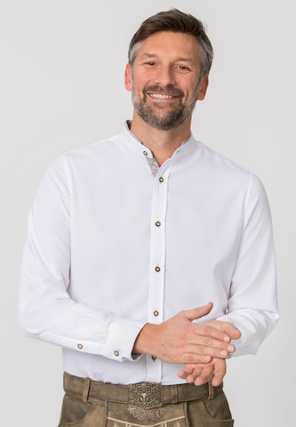 STOCKERPOINT Comfort fit Klederdracht overhemd in Wit: voorkant