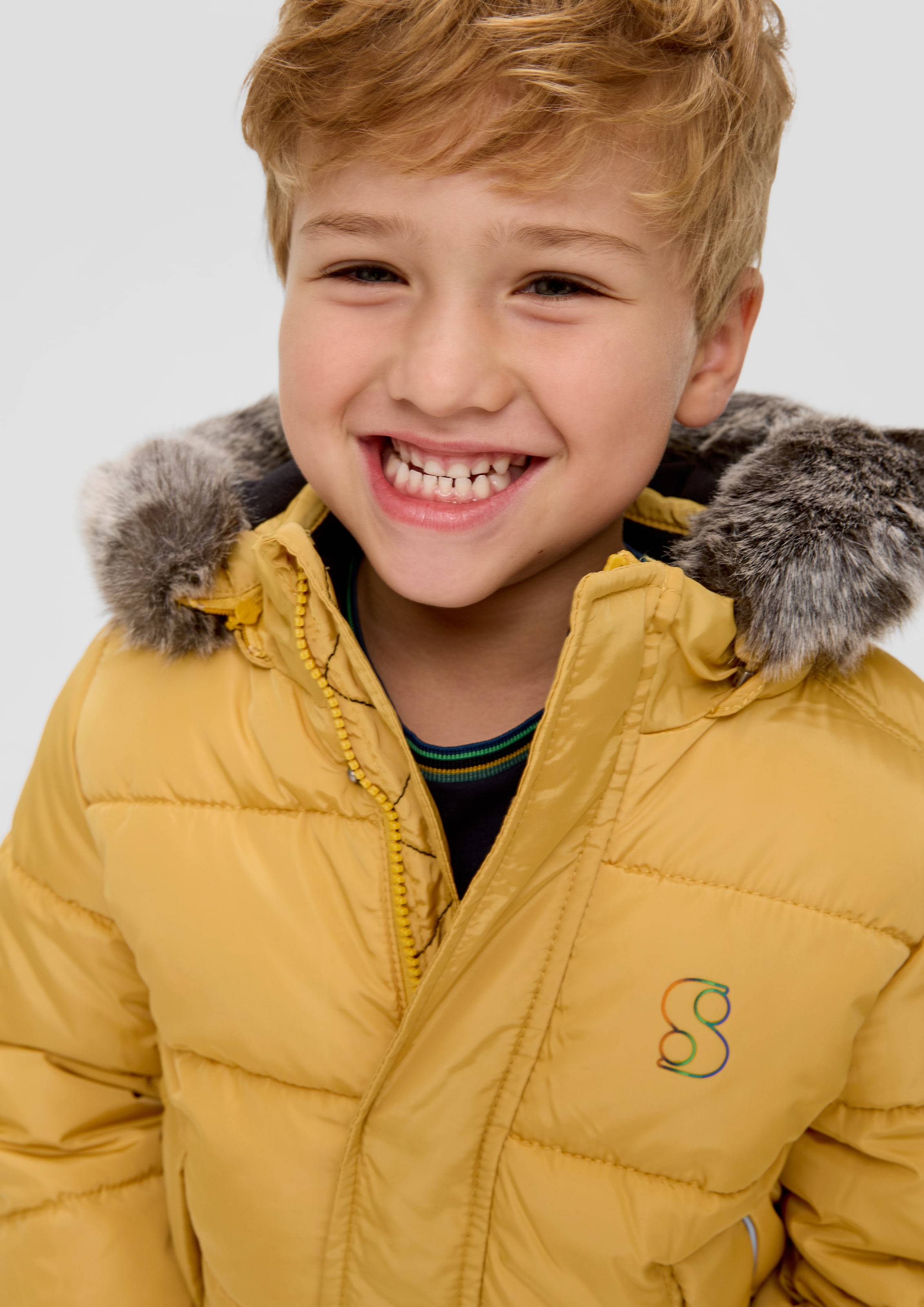 Boys mustard shop coat