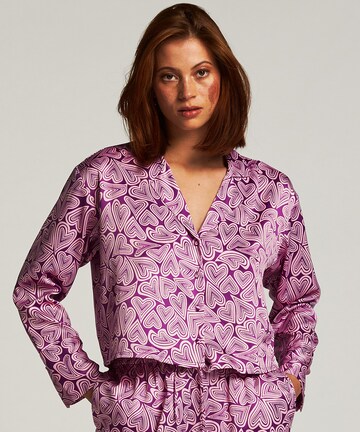 Hunkemöller Pajama Shirt in Purple: front