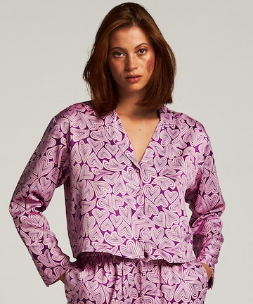 Hunkemöller Pajama Shirt in Purple: front