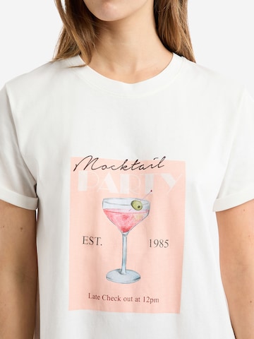 ETAM Schlafshirt 'Party' in Weiß